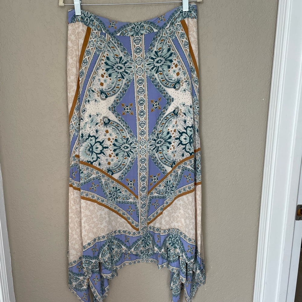 Free People Bohemian Floral Print Skirt